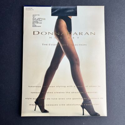 Donna Karan The Essentials Sheer Toe Onyx *TALL* Style 0A032 Black Pantyhose